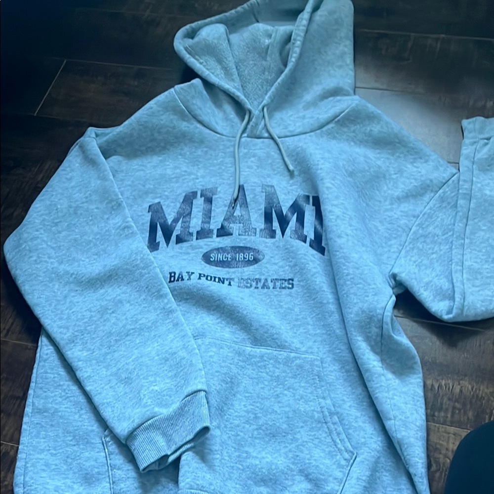 Gray Pullover Sweater with Hood